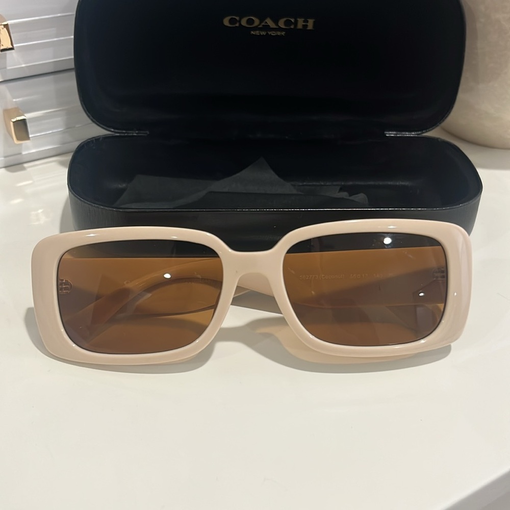 Coach Narrow Rectangle Sunglasses - image 2